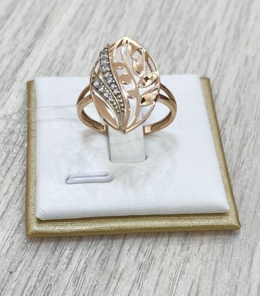 Кольцо Diamant 7567887 размер 19 вес 2.28 г золото, фианит купить,NaN