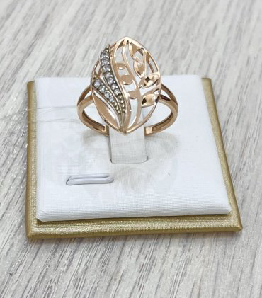 Кольцо Diamant 7567887 размер 19 вес 2.28 г золото, фианит купить,NaN