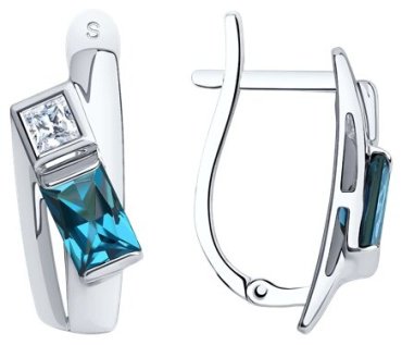 Серьги SOKOLOV 728603-3 вес 3.56 г золото, топаз купить,NaN
