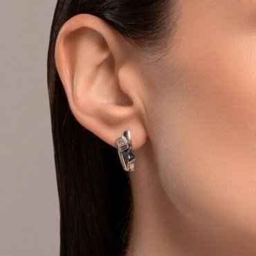 Серьги SOKOLOV 728603-3 вес 3.56 г золото, топаз купить,NaN