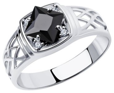 Кольцо Diamant 94-110-00923-1 размер 17 вес 3.15 г серебро, фианит купить,NaN