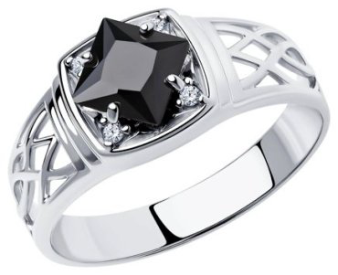 Кольцо Diamant 94-110-00923-1 размер 17 вес 3.15 г серебро, фианит купить,NaN