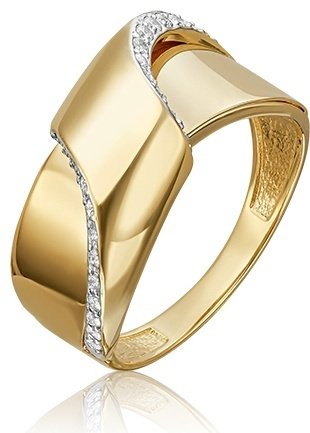 Кольцо PLATINA 01-5425-00-401-1130-23 размер 19 вес 4.46 г золото, фианит купить,NaN