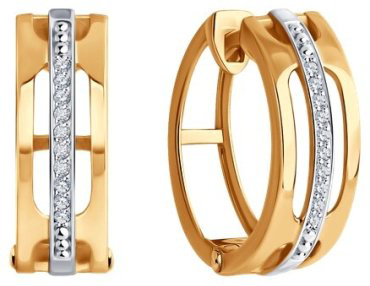 Серьги Diamant 51-220-01890-1 вес 2.88 г золото, бриллиант купить,NaN