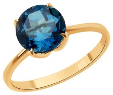 Кольцо Diamant 51-310-02058-2_18-5 размер 18.5 вес 2.34 г золото, топаз купить,NaN