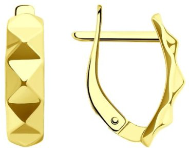 Серьги Diamant 53-120-02280-1 вес 2.25 г золото, без вставок купить,NaN
