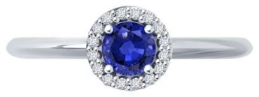 Кольцо Diamant 52-210-01772-1 размер 17.5 вес 1.3 г золото, бриллиант, сапфир купить,NaN