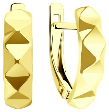 Серьги Diamant 53-120-02280-1 вес 2.25 г золото, без вставок купить,NaN