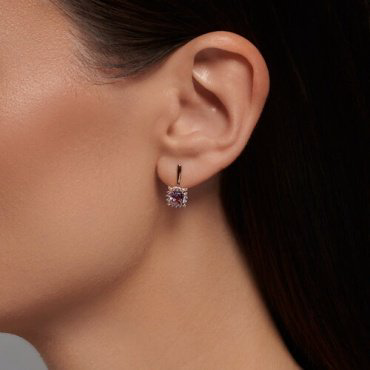 Серьги SOKOLOV 727484 вес 2.67 г золото, фианит купить,NaN