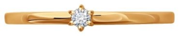 Кольцо Diamant 51-210-02164-1_155 размер 15.5 вес 0.79 г золото, бриллиант купить,105183