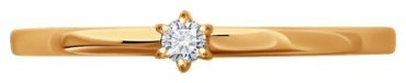 Кольцо Diamant 51-210-02164-1_155 размер 15.5 вес 0.79 г золото, бриллиант купить,105183