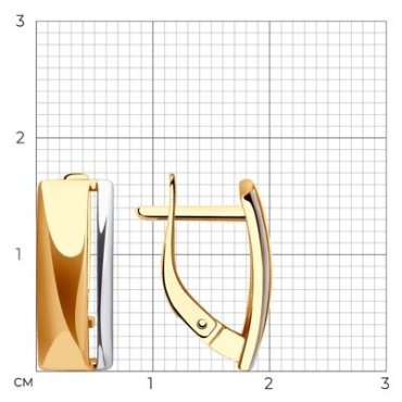 Серьги Diamant 51-120-02447-1 вес 2.76 г золото, без вставок купить,NaN