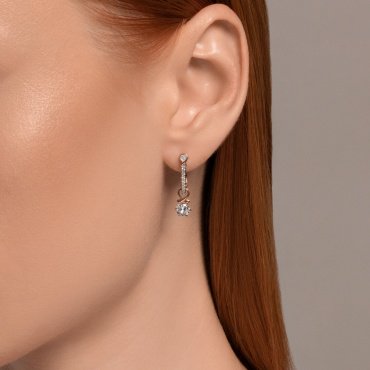 Серьги SOKOLOV 0200291 вес 2.99 г золото, фианит купить,NaN