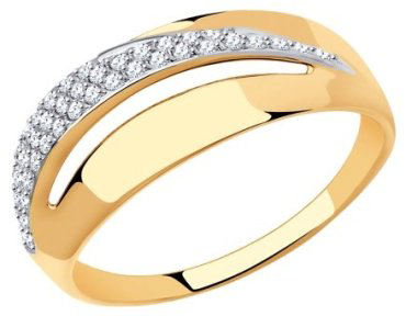 Кольцо Diamant 51-110-00956-1 размер 18.5 вес 2.16 г золото, фианит купить,NaN
