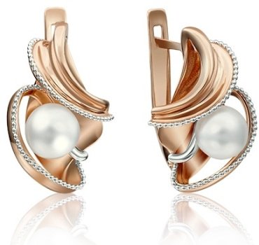Серьги PLATINA 02-4195-00-301-1110-31 вес 5.78 г золото, жемчуг купить,NaN