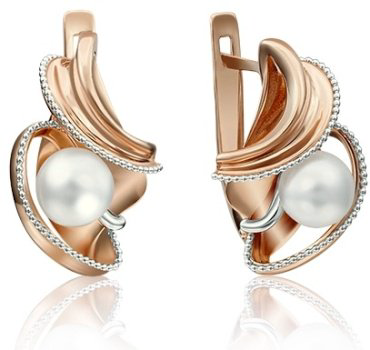 Серьги PLATINA 02-4195-00-301-1110-31 вес 5.78 г золото, жемчуг купить,NaN