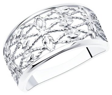 Кольцо Diamant 94-110-00720-1_19 размер 19 вес 2.42 г серебро, без вставок купить,NaN