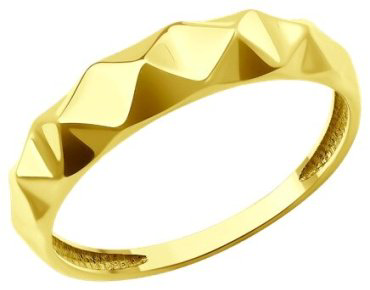 Кольцо Diamant 53-110-02280-1_17 размер 17 вес 1.56 г золото, без вставок купить,NaN