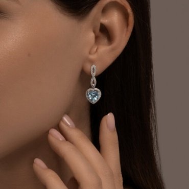 Серьги SOKOLOV 728777-3 вес 4.58 г золото, топаз купить,NaN