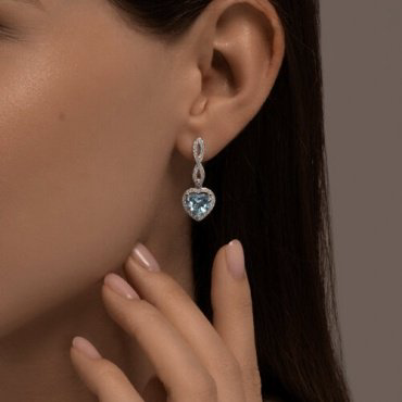 Серьги SOKOLOV 728777-3 вес 4.58 г золото, топаз купить,NaN