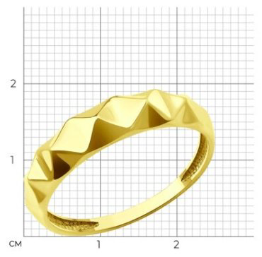 Кольцо Diamant 53-110-02280-1_17 размер 17 вес 1.56 г золото, без вставок купить,NaN