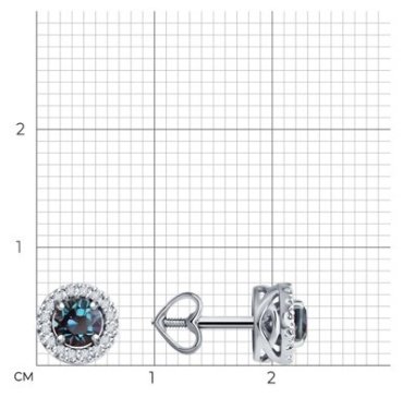 Серьги Diamant 52-222-02344-1 вес 1.65 г золото, бриллиант купить,328977