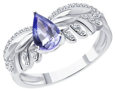 Кольцо Diamant 6014303-3_17 размер 17 вес 3.78 г золото, танзанит купить,NaN