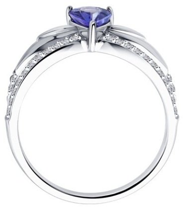 Кольцо Diamant 6014303-3_17 размер 17 вес 3.78 г золото, танзанит купить,NaN