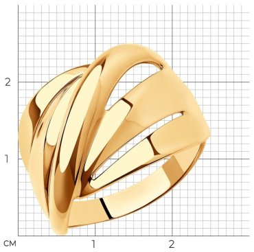 Кольцо LUXOR JEWELRY LUXOR 018715_20_3.65 размер 20 вес 3.65 г золото, без вставок купить,NaN