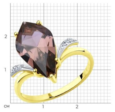 Кольцо Diamant 53-310-00824-1 размер 17 вес 2.64 золото, ситалл купить,NaN