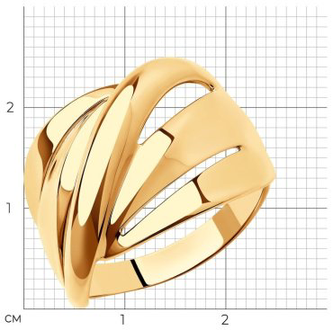 Кольцо LUXOR JEWELRY LUXOR 018715_20_3.65 размер 20 вес 3.65 г золото, без вставок купить,NaN