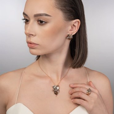 Серьги ЮЗ Платина 02-5284-00-226-1110 вес 7.8 г золото, кварц, цитрин купить,NaN