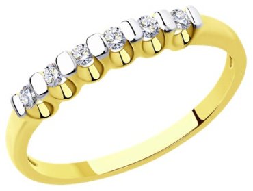 Кольцо Diamant 53-210-01318-1_17-5 размер 17.5 вес 1.44 г золото, бриллиант купить,NaN