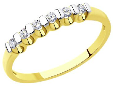 Кольцо Diamant 53-210-01318-1_17-5 размер 17.5 вес 1.44 г золото, бриллиант купить,NaN