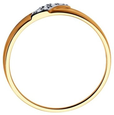 Кольцо Diamant 51-110-01611-1_17 размер 17 вес 1.35 г золото, фианит купить,NaN