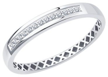 Кольцо Diamant 52-210-01356-2_17 размер 17 вес 1.13 г золото, бриллиант