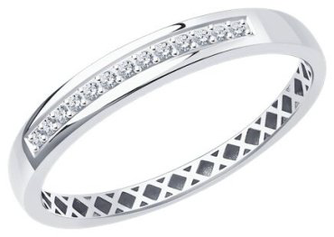 Кольцо Diamant 52-210-01356-2_17 размер 17 вес 1.13 г золото, бриллиант купить,282577