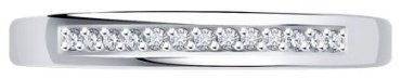 Кольцо Diamant 52-210-01356-2_17 размер 17 вес 1.13 г золото, бриллиант купить,282577