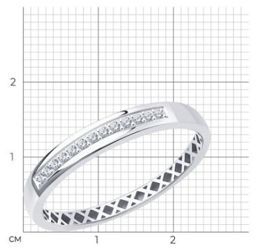 Кольцо Diamant 52-210-01356-2_17 размер 17 вес 1.13 г золото, бриллиант купить,282577