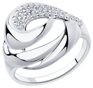 Кольцо Diamant 94-110-00729-1 размер 19 вес 2.68 г серебро, фианит купить,NaN