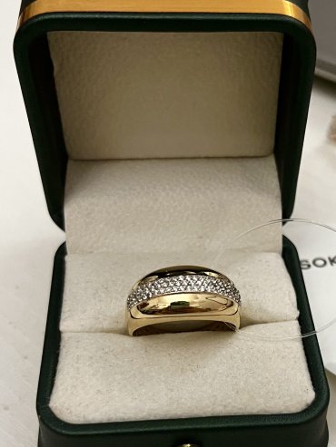 Кольцо Diamant 75433 размер 19.5 вес 3.11 г золото, фианит купить,NaN