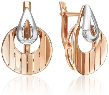 Серьги PLATINA 02-5366-00-000-1111 вес 3.87 г золото, без вставок купить,NaN