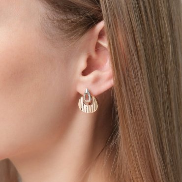 Серьги PLATINA 02-5366-00-000-1111 вес 3.87 г золото, без вставок купить,NaN