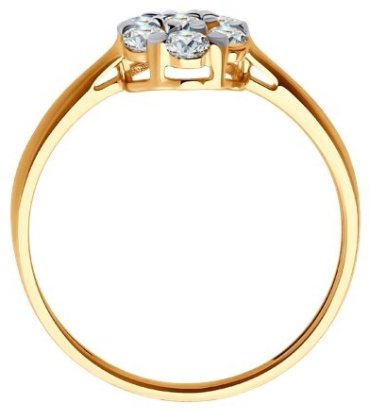 Кольцо Diamant 51-110-02331-1_18 размер 18 вес 1.58 г золото, фианит купить,NaN