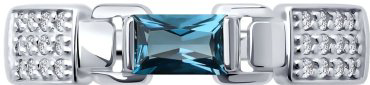 Кольцо LUXOR JEWELRY LUXOR 716378-3_18_2,13 размер 18 вес 2.13 г золото, фианит, топаз купить,NaN