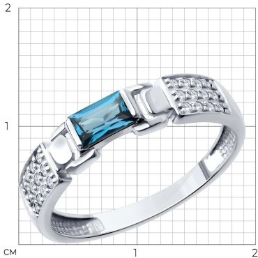 Кольцо LUXOR JEWELRY LUXOR 716378-3_18_2,13 размер 18 вес 2.13 г золото, фианит, топаз купить,NaN