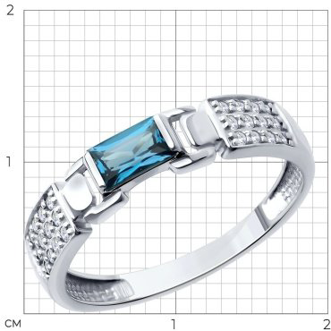 Кольцо LUXOR JEWELRY LUXOR 716378-3_18_2,13 размер 18 вес 2.13 г золото, фианит, топаз купить,NaN