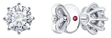Серьги Diamant 52-222-02347-1 вес 2.25 г золото, бриллиант купить,NaN