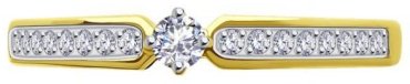Кольцо Diamant 53-110-01964-1_16 размер 16 вес 1.25 г золото, фианит купить,NaN