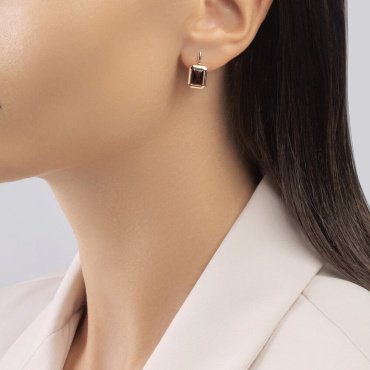 Серьги SOKOLOV 728176 вес 3.37 г золото, раухтопаз купить,NaN